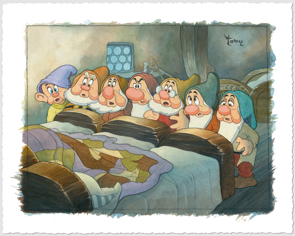 Snow White Seven Dwarfs Heigh Ho March Home Disney Fine Art Giclée