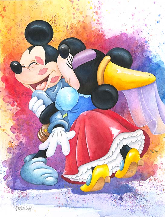 Mickey Mouse and Friends ''Happy Kitchen'' Giclée on Canvas by Michelle St.  Laurent