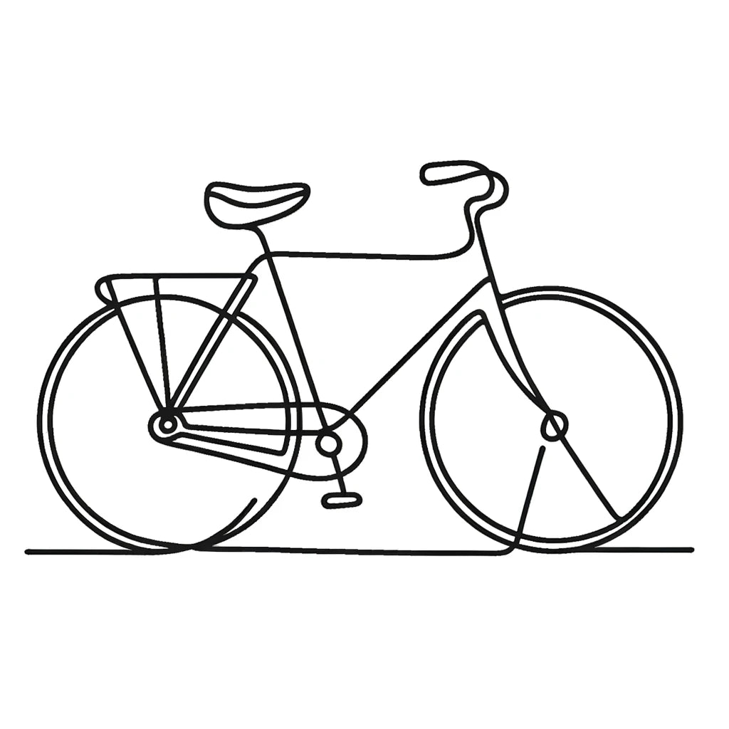 Dessin au trait de vélo