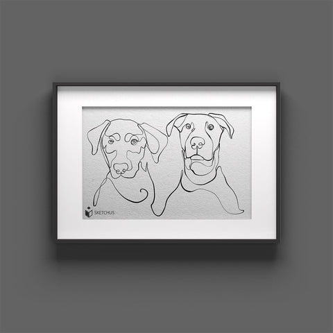 Dogs Sketch Line Art Animals Sketchus