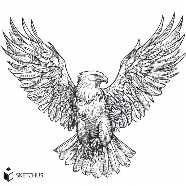 eagle drawing pencil