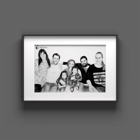 Portrait de famille photos dessin croquis peinture parents dessin photo de famille peinture