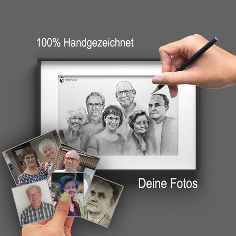 Familienportrait zeichnen lassen