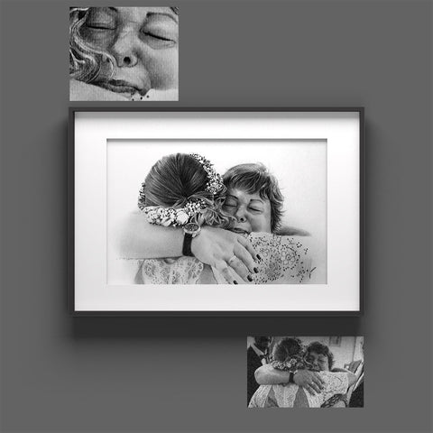 Have a picture painted from a photo Have drawings made Portrait Sketch based on a photo Order black and white Portrait as a gift Sketchus
