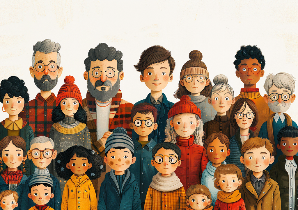 Silhouette Familie clipart Cartoon Familienbild Mehrgenerationenfamilie
