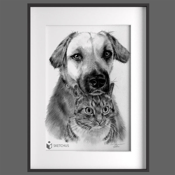 Animal portrait can be drawn according to a template animal drawing black and white pencil pastel paint animals can be drawn animal pictures painted sketch Sketchus