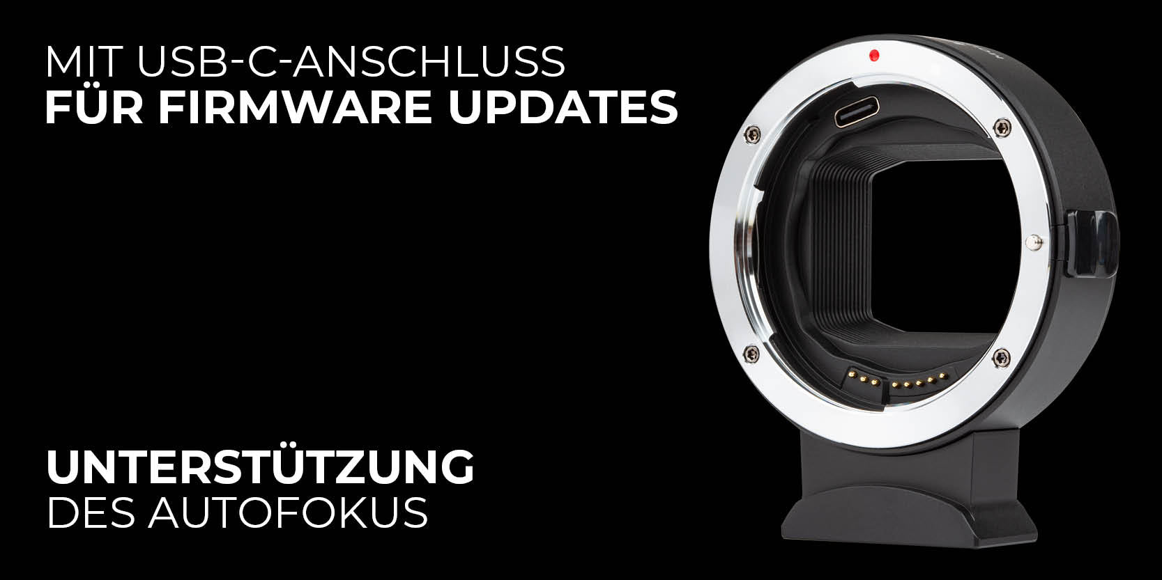 Mit USB-C-Anschluss für Firmware-Updates