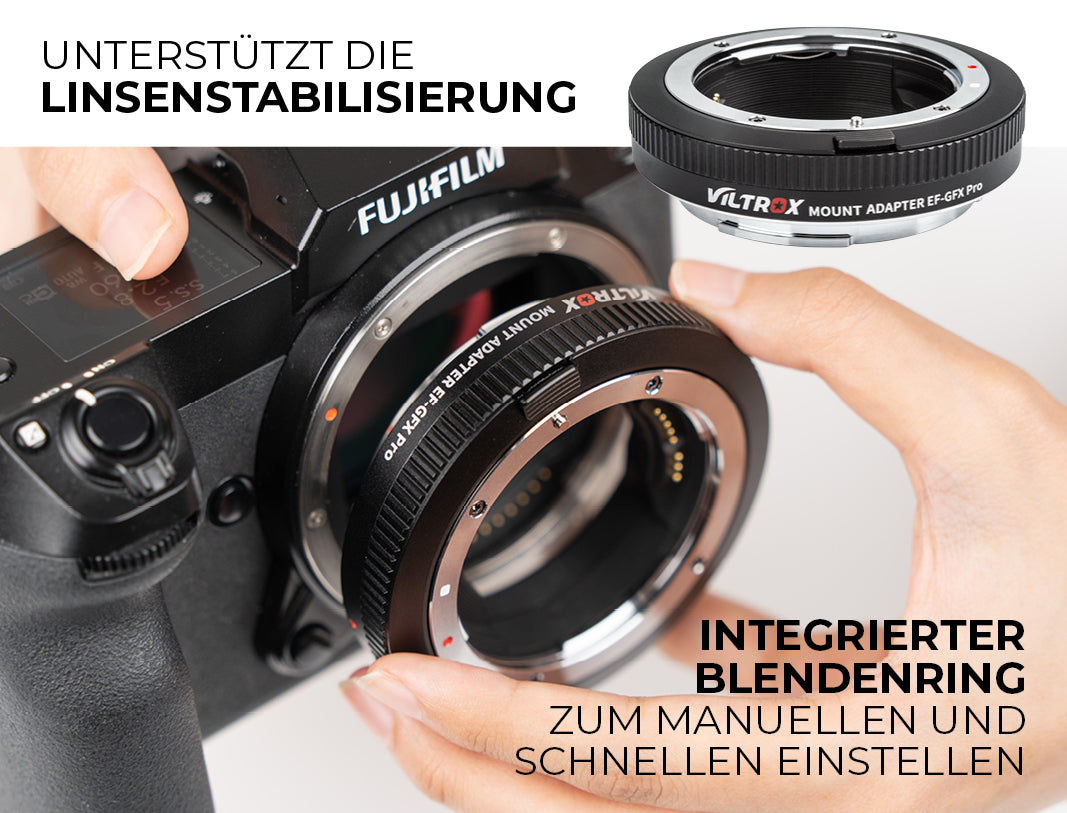 Supports lens stabilization - built-in aperture ring for manual and quick adjustment