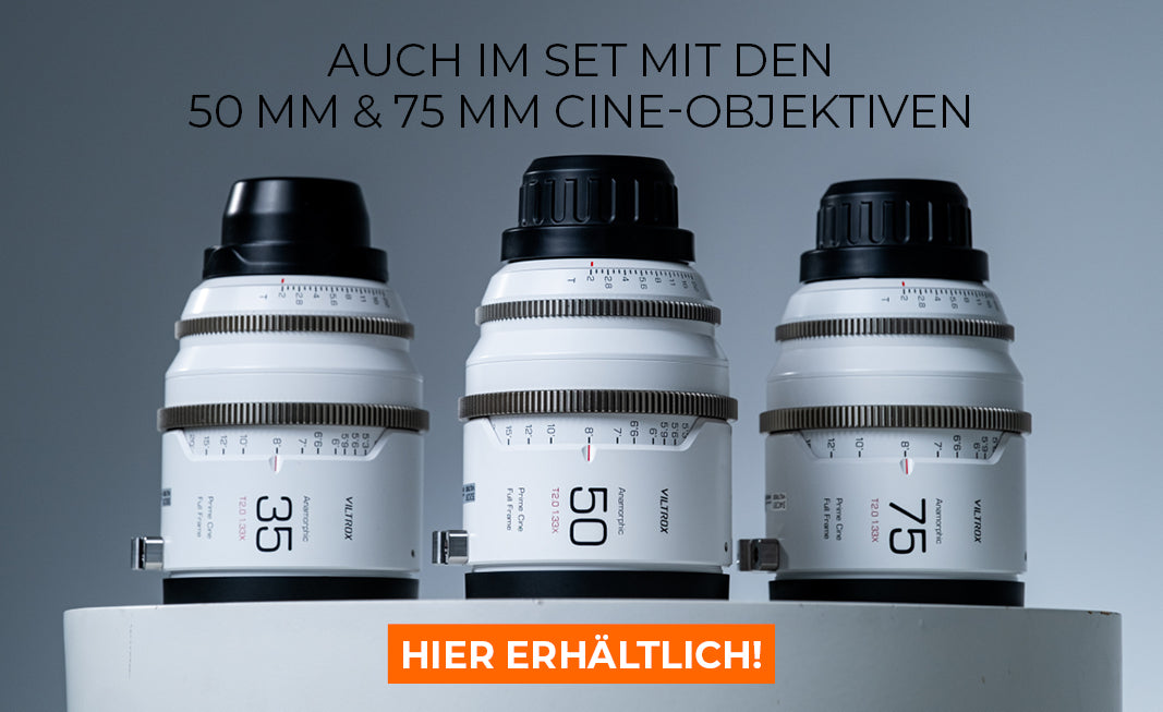 Auch im Set mit dem 50 mm & 75 mm Cine-Objektiv erhältlich