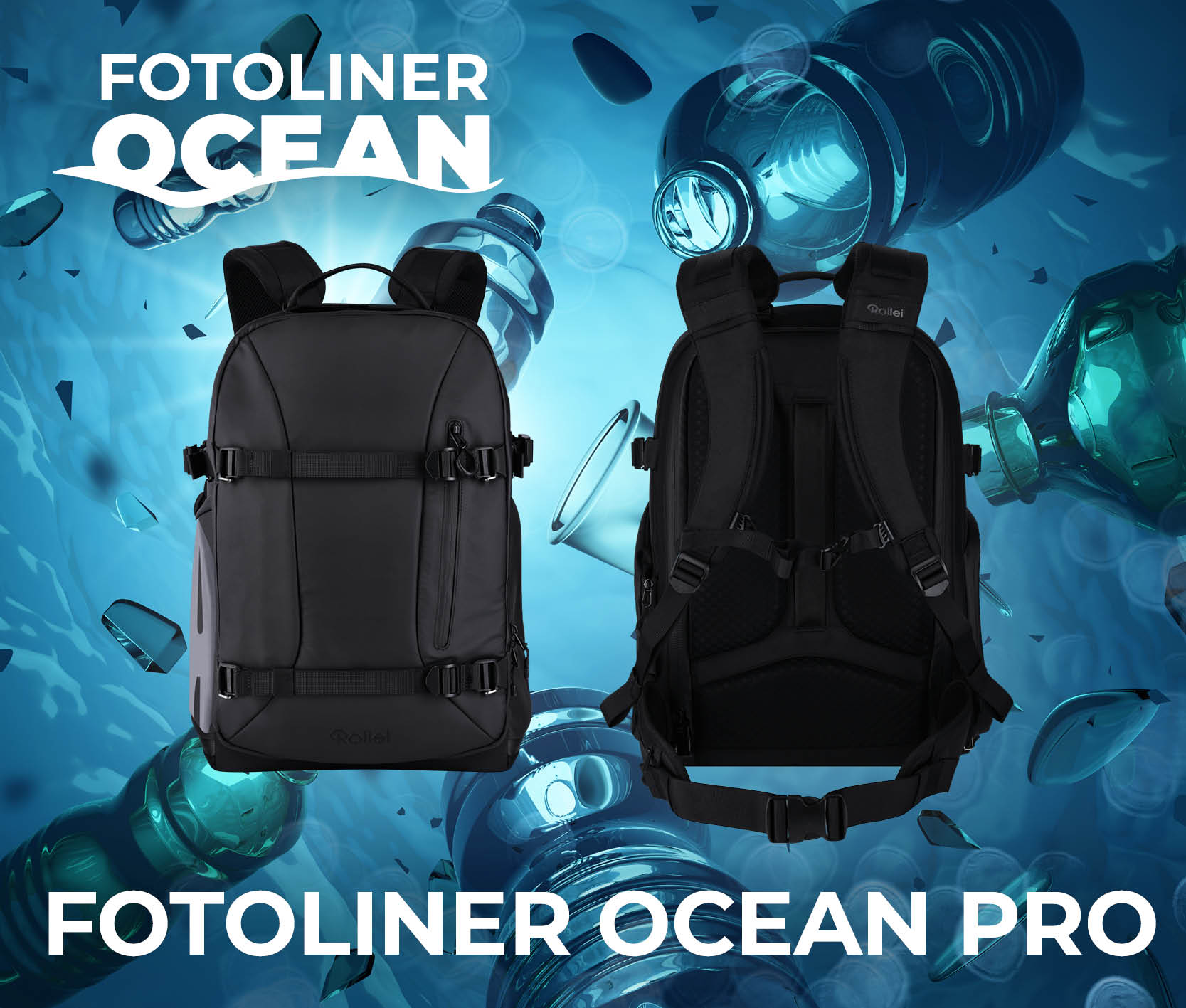 Fotoliner Ocean Pro Schwarz - Großer Fotorucksack für viel Equipment