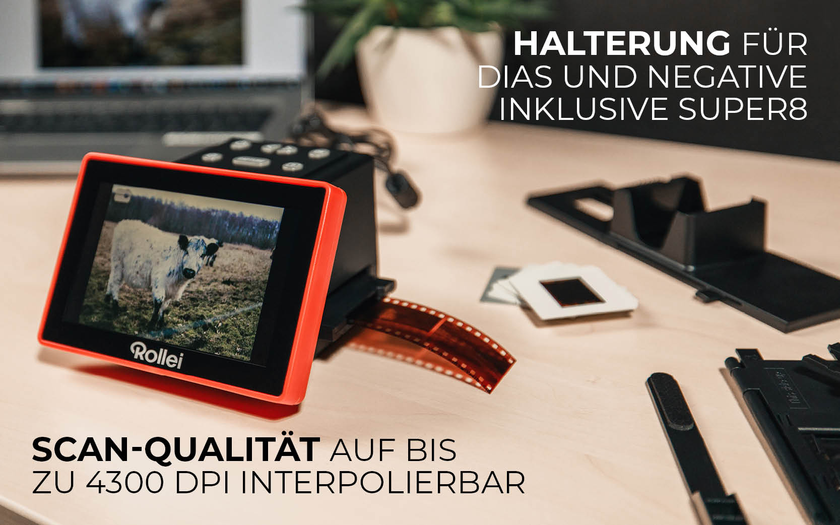 Halterung für Dias und Negative inklusive Super 8