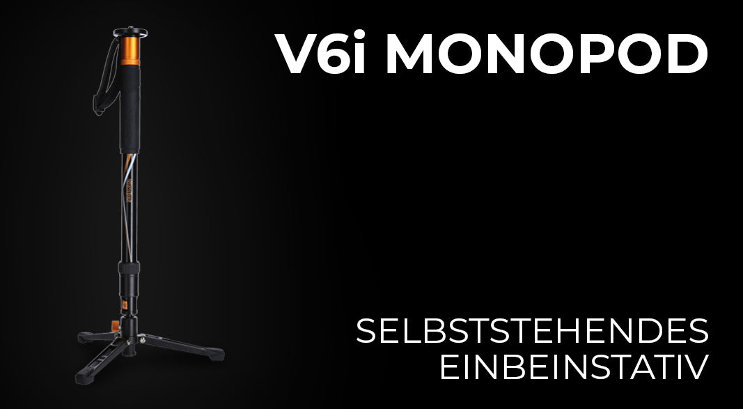 Selbststehendes Einbeinstativ - V6i Monopod