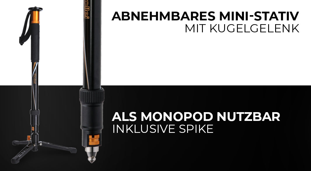 Abnehmbares Mini-Stativ mit Kugelgelenk