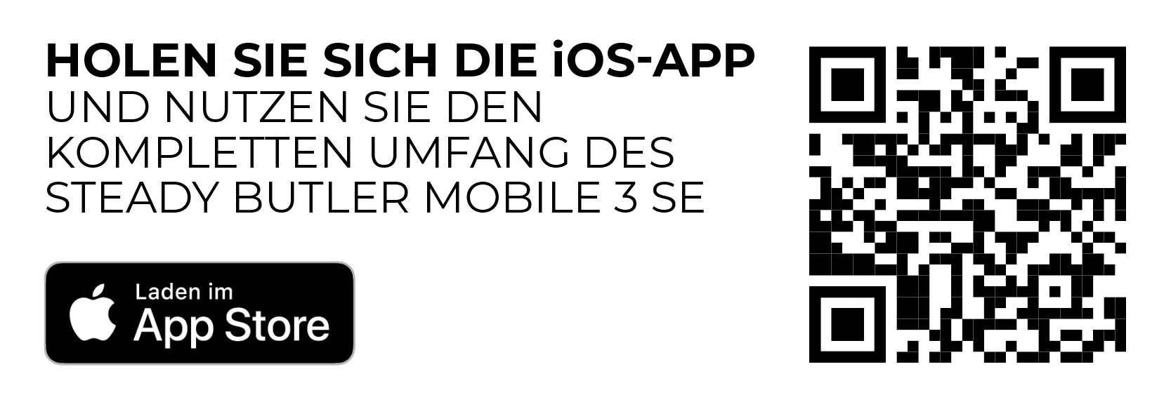 Download iOS App für Steady Butler Mobile 3 SE