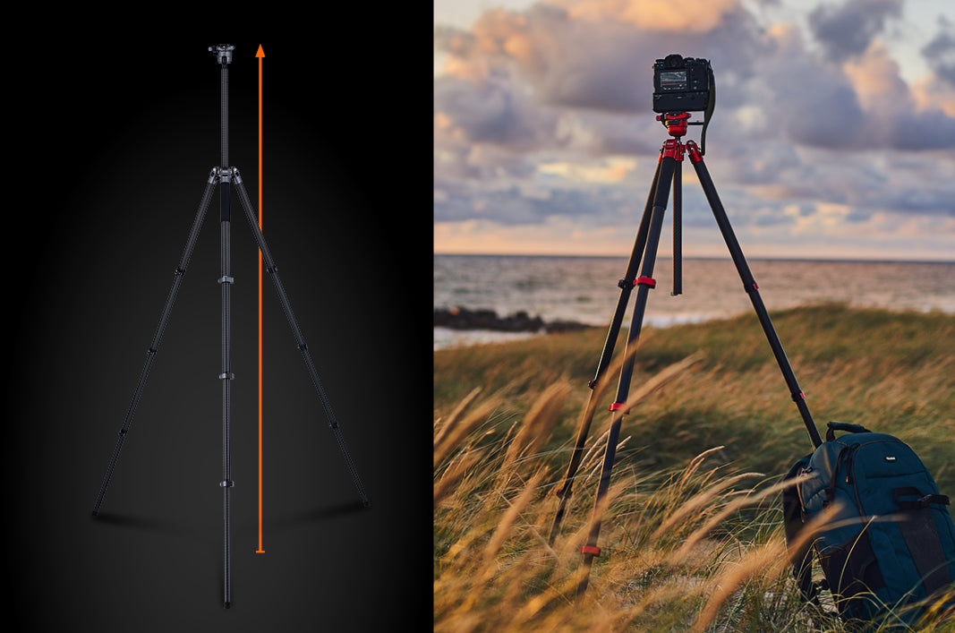 Maximum height of 166 centimeters: You can easily reach the desired recording height