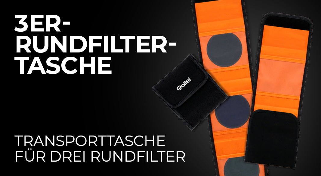 Transporttasche für bis zu drei Rundfilter