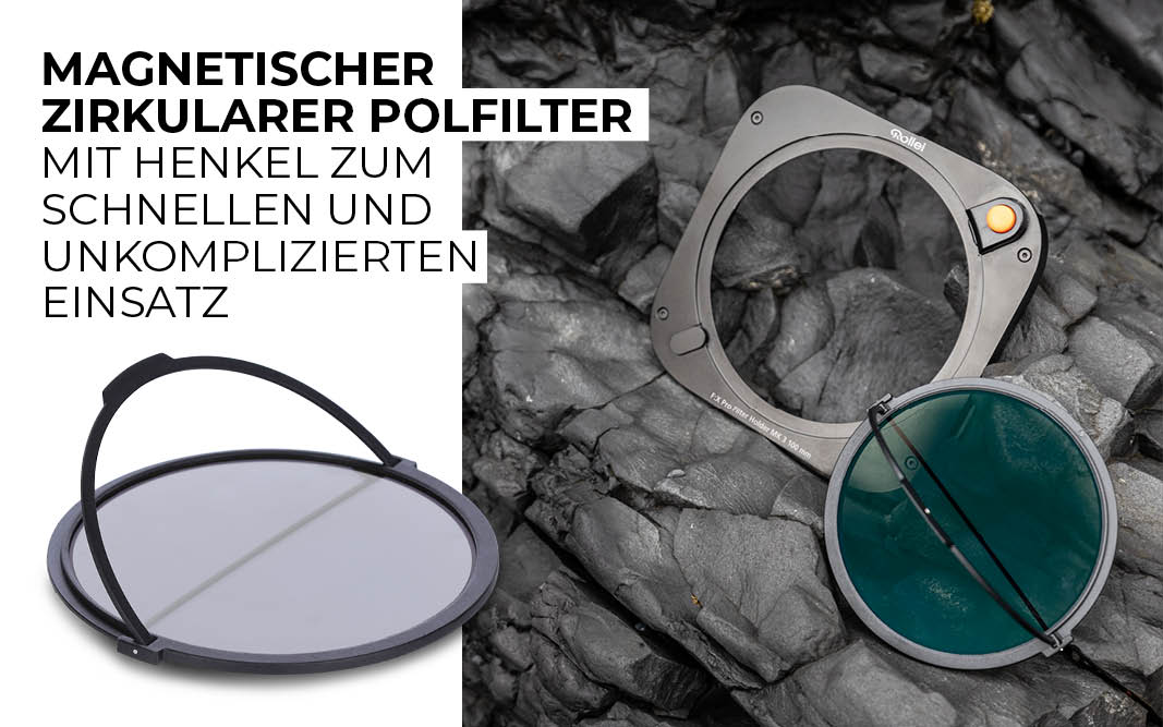 Magnetischer zirkularer Polfilter mit Henkel für den F:X Pro Filterhalter Mark III