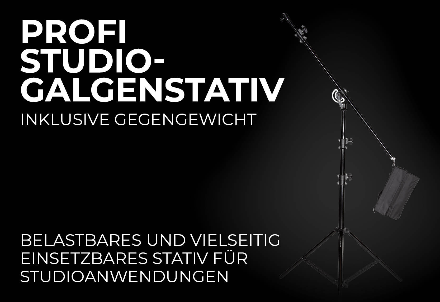 Profi Studio-Galgenstativ inklusive Gegengewicht