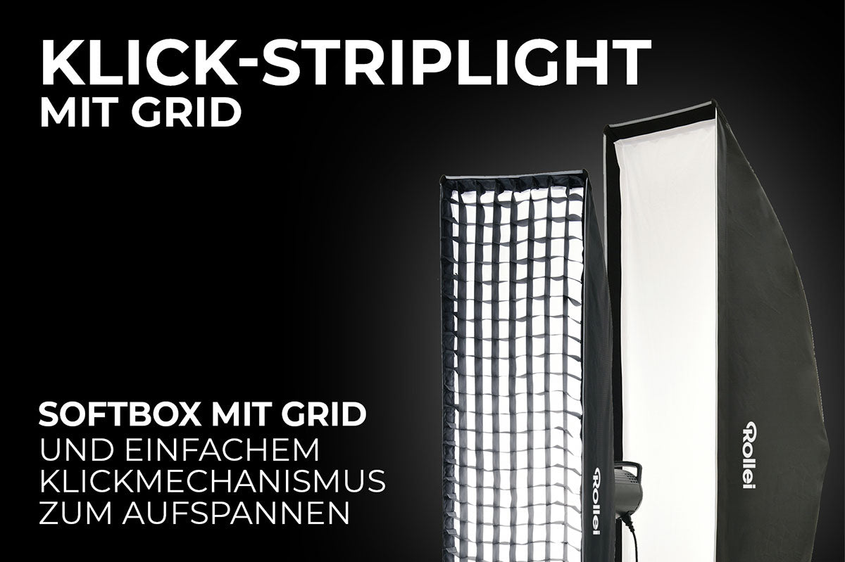 Klick Striplight mit Grid - Softbox von Rollei