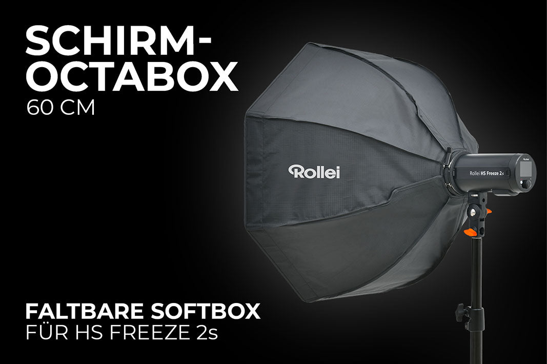 Schirm-Octabox 60 cm für Rollei Freeze 2s Studioblitz