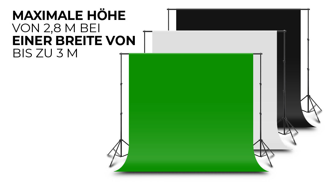 Maximale Höhe von 2,8 Meter und eine Breite von bis zu 3 Metern