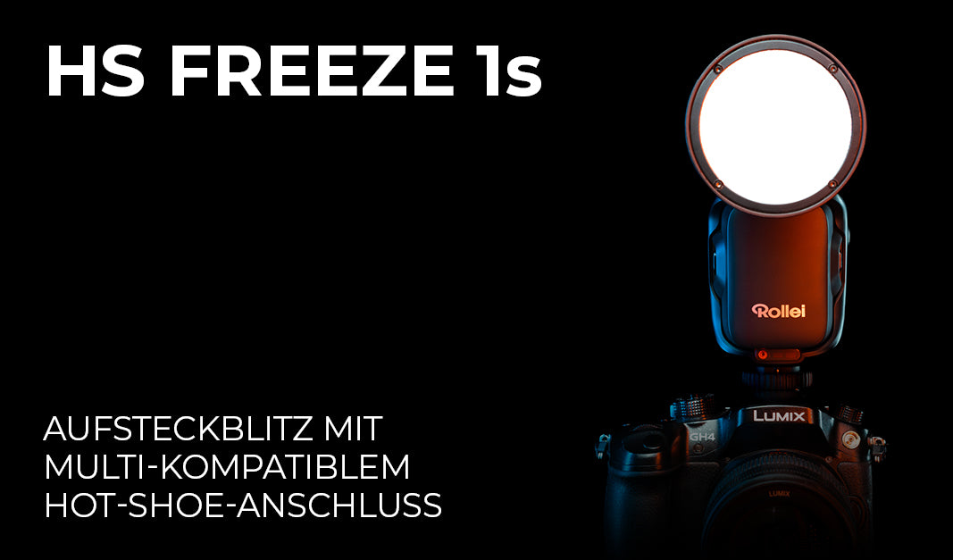 HS Freeze 1s - Aufsteckblitz mit Multi-kompatiblem Hot-Shoe-Anschluss