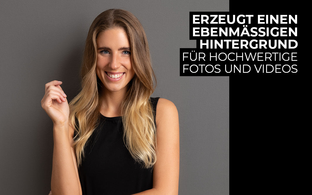 Erzeugt einen ebenmäßigen Hintergrund für hochwertige Fotos und Videos