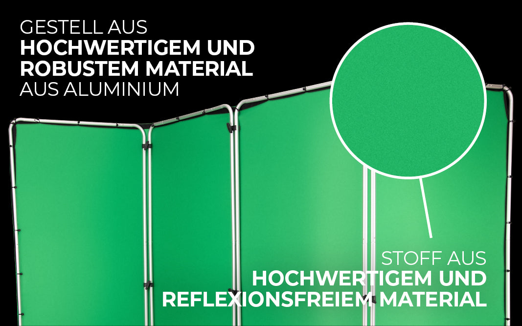 Gestell des riesigen Greenscreens aus hochwertigem und robustem Aluminium