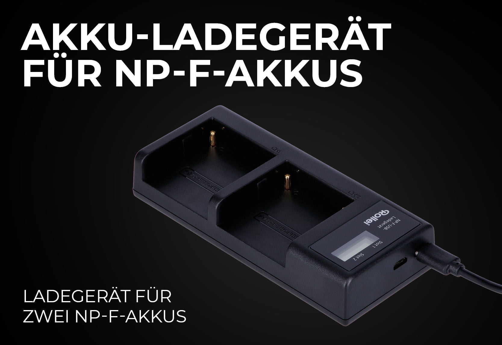 Akku-Ladegerät für NP-F-Akkus