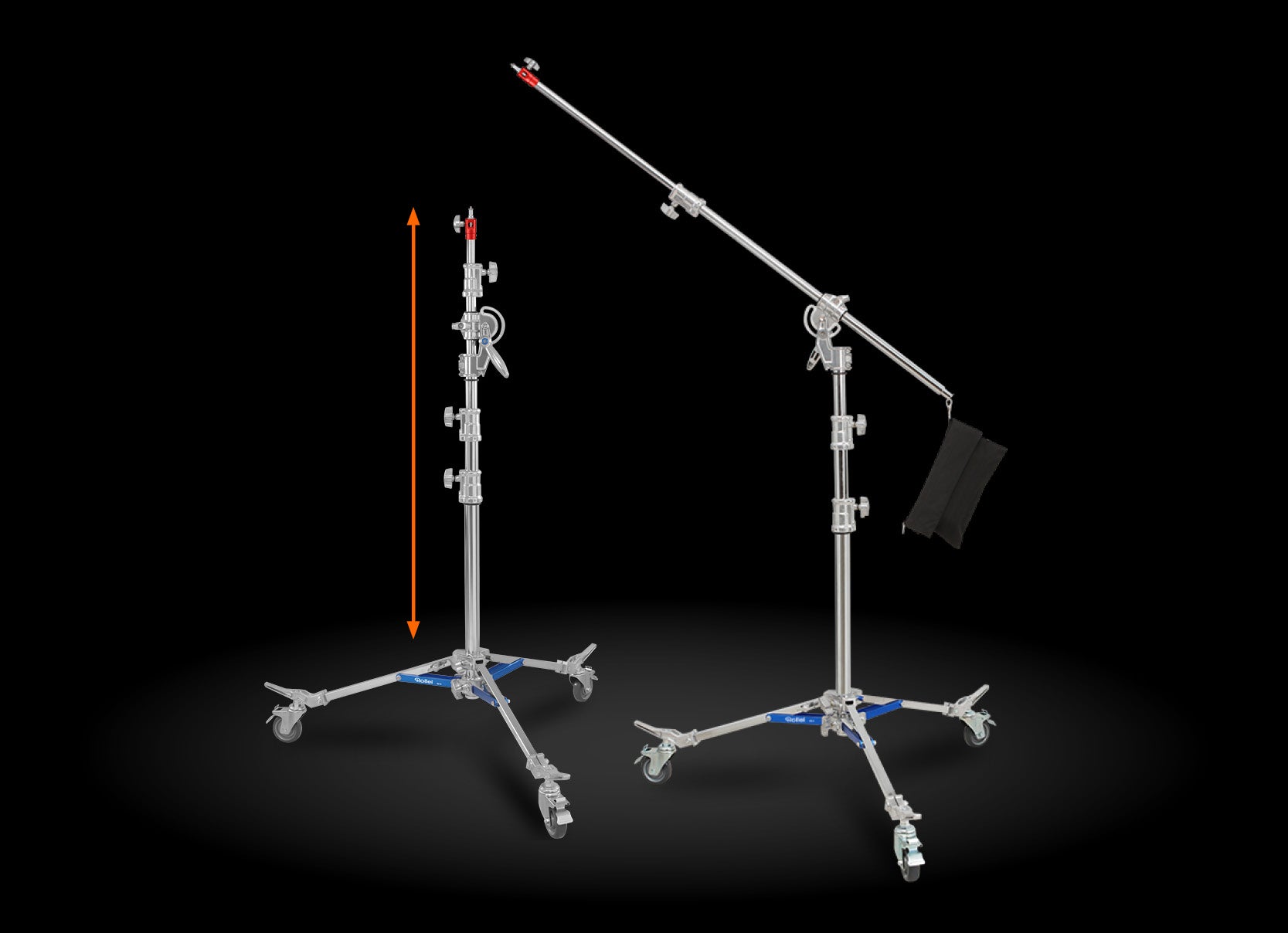 2-in-1-Funktion: Als Lampen- oder Galgenstativ nutzbar