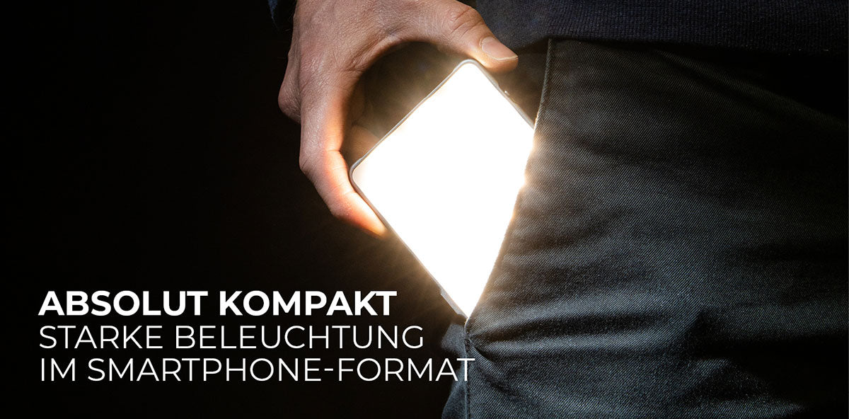 LUMIS Slilm LED Licht S - Kompakt mit starker Beleuchtung im Smartphone-Format