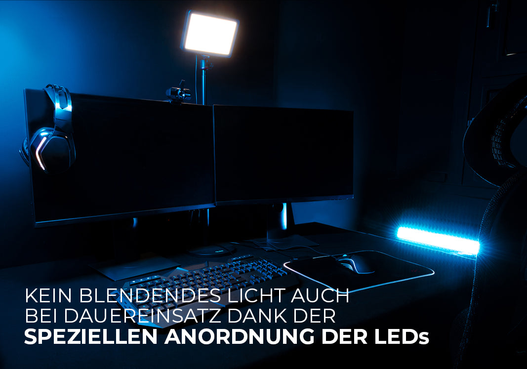 Kein blendendes Licht dank der speziellen Anordnung der LEDs