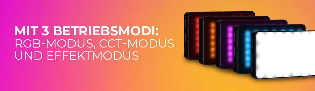Mit 3 Betriebsmodi: RGB-Modus, CCT-Modus und Effektmodus