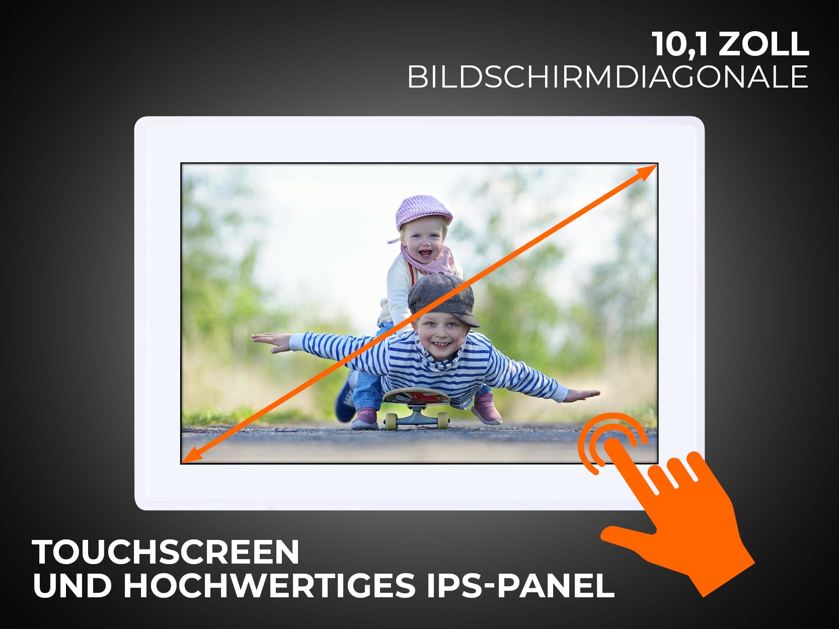 Touchscreen mit 10,1 Zoll Bildschirmdiagonale