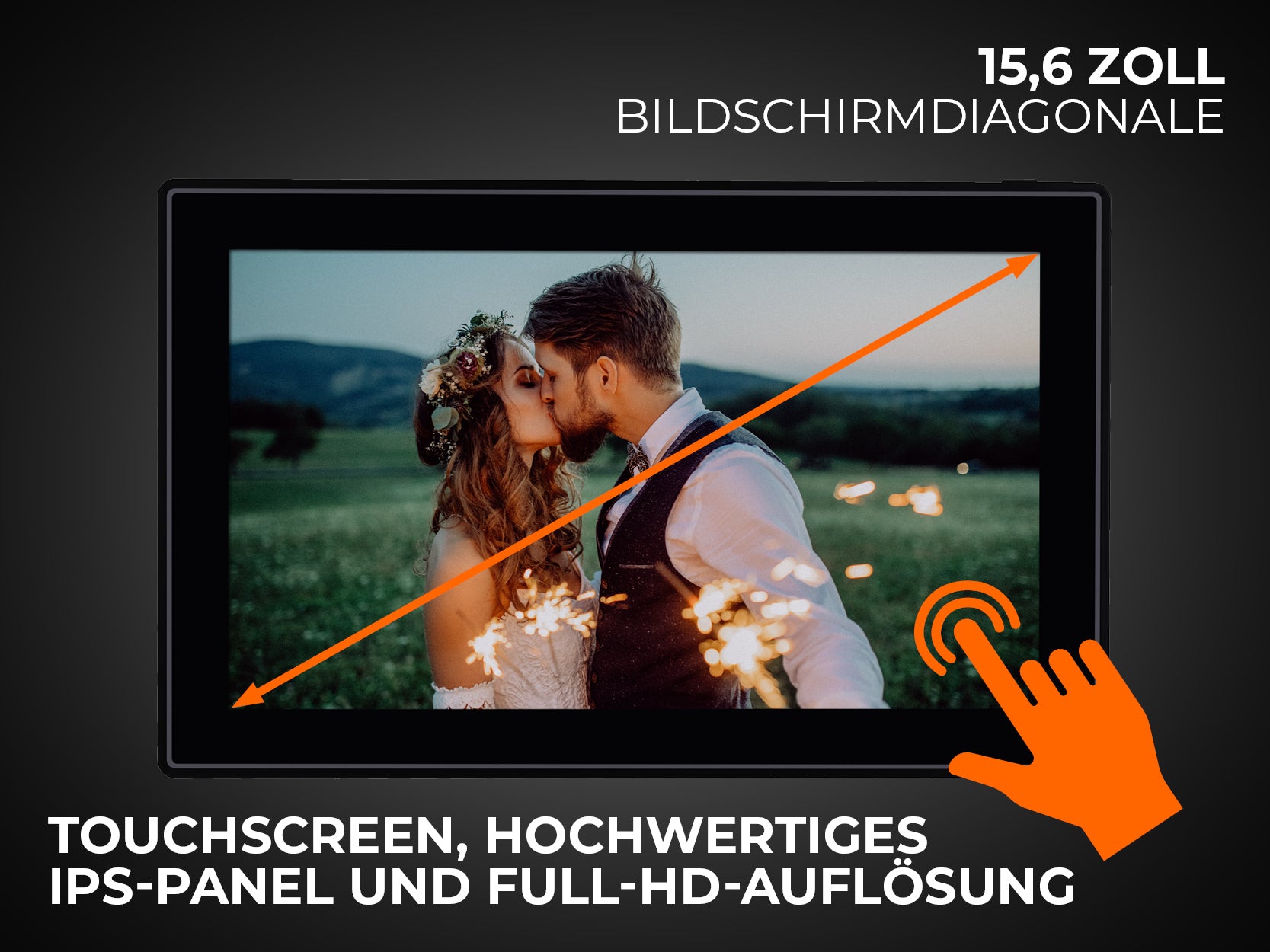 Touchscreen, high-quality IPS panel and full HD resolution
