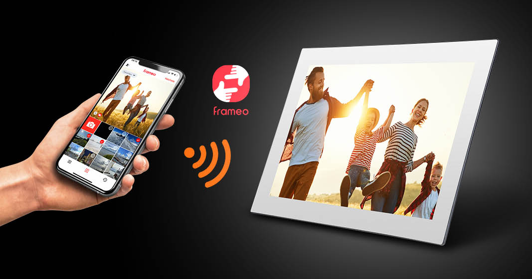 Fast and easy sending of photos or videos to the digital picture frame with the free frameo app