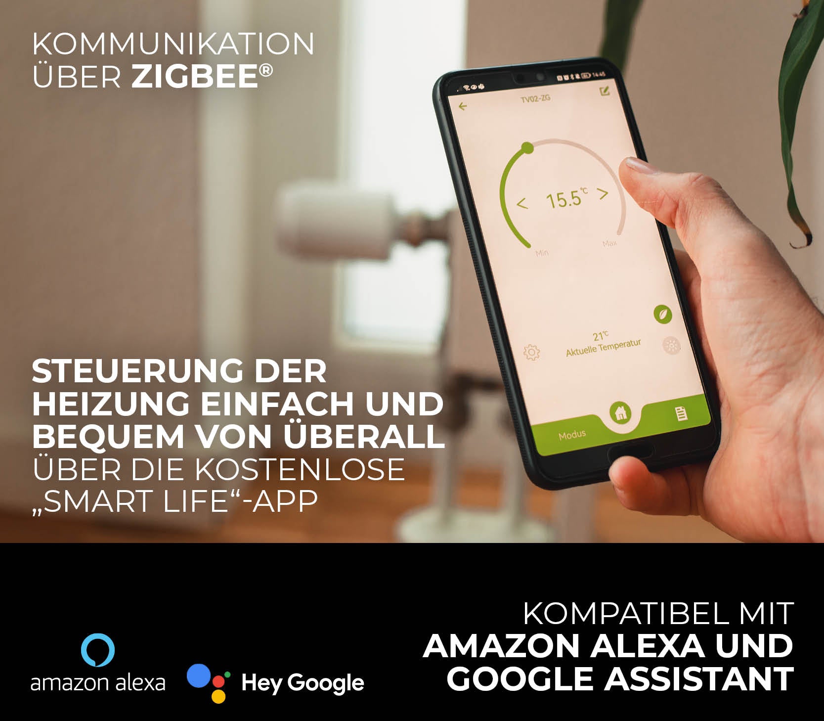 Kommunikation über ZigBee - Steuerung der Heizung einfach und bequem vom Smartphone