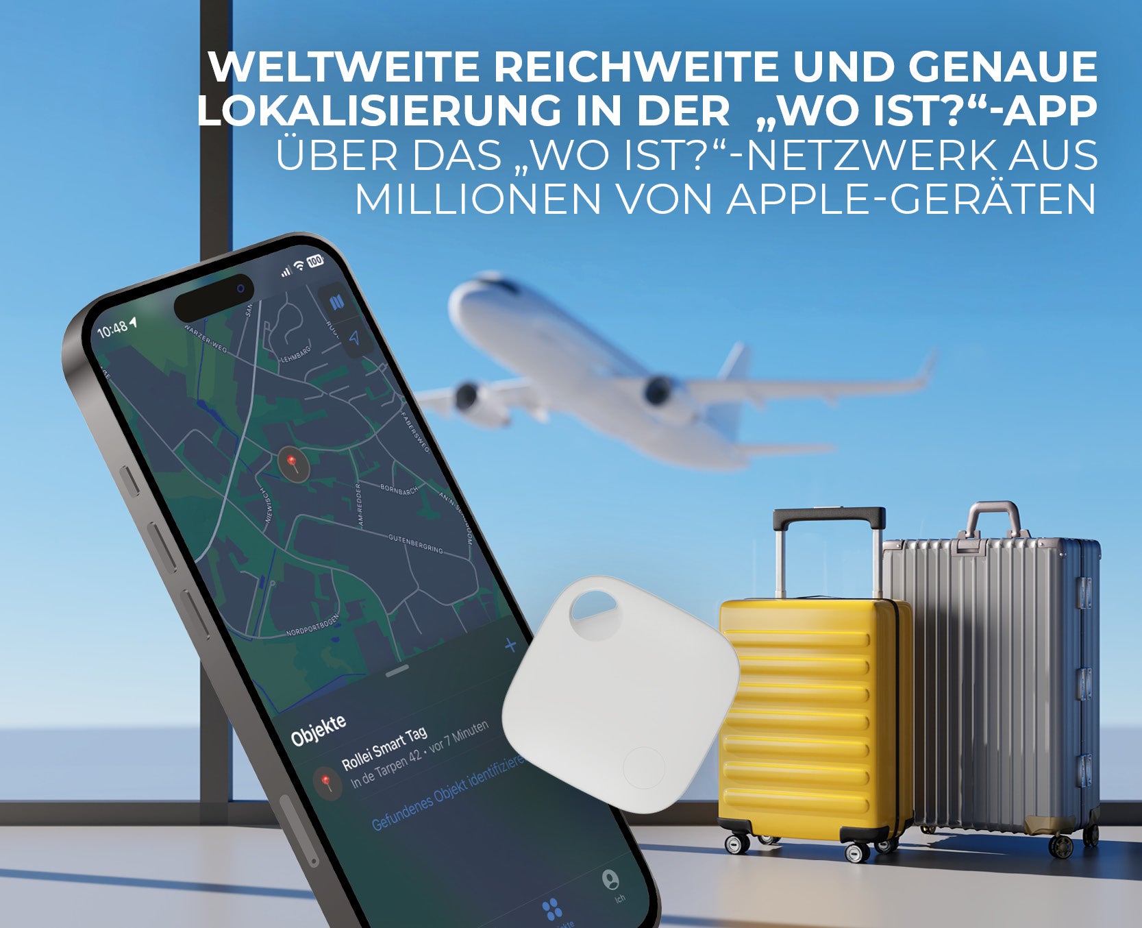 Weltweite Reichweite und genaue Lokalisierung in der "Wo ist?" -App für iOS Apple Geräte