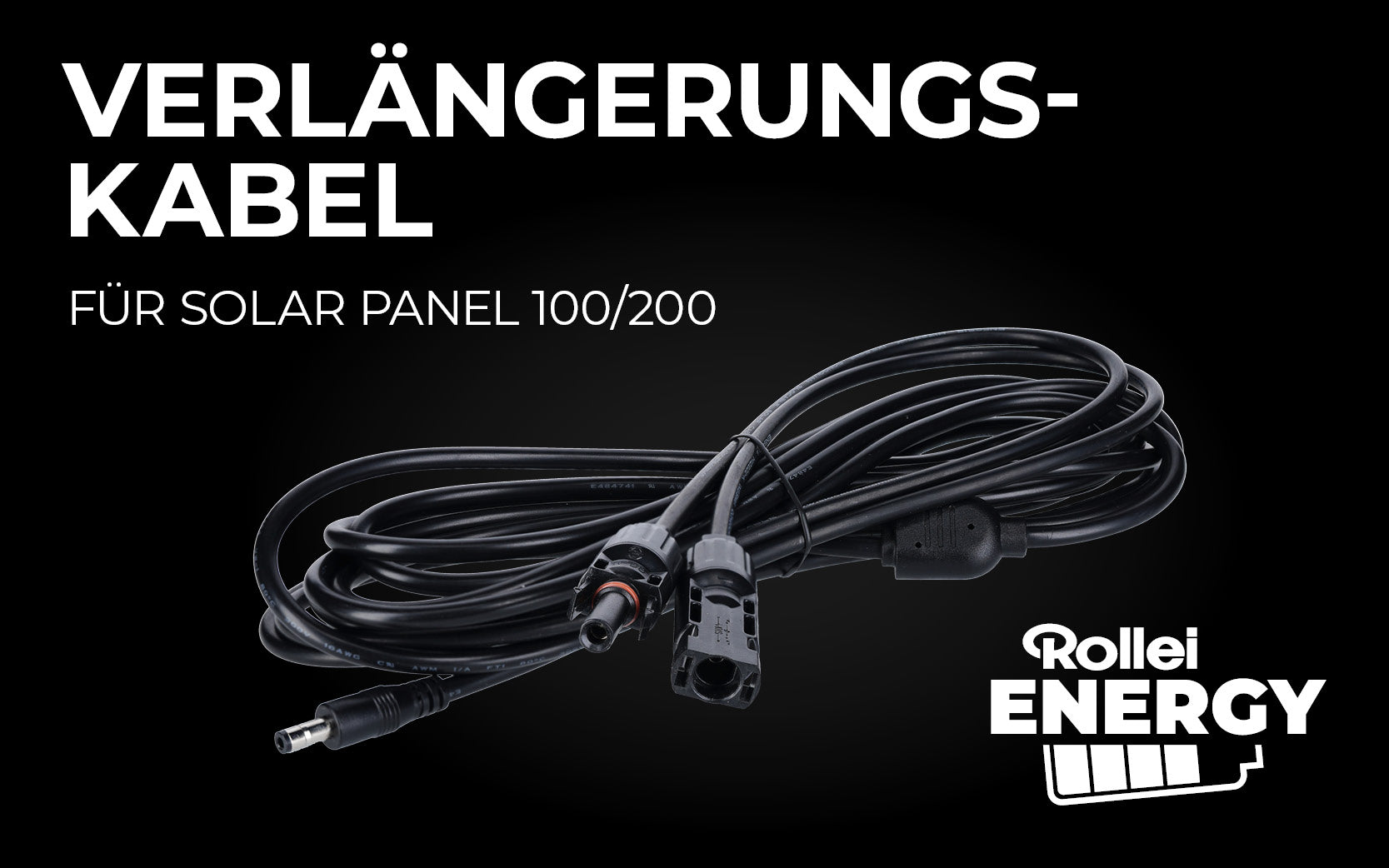 Extension cable for Rollei Solar Panel 100 and 200