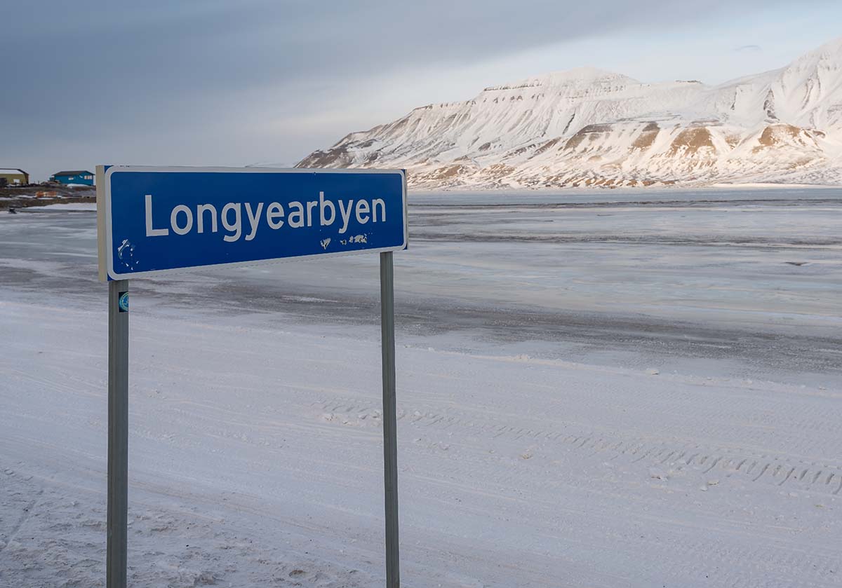 Ortsschild von Longyearbyen