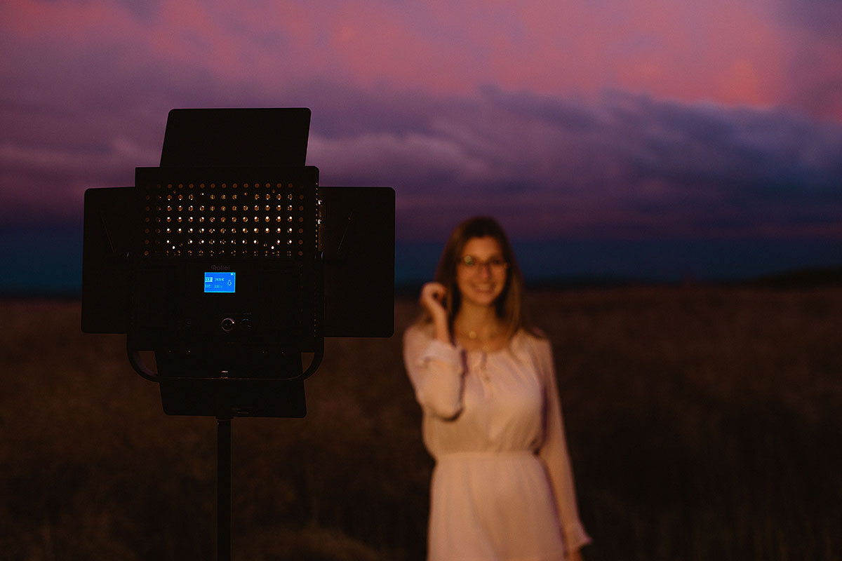 Fotoshooting Lumen Panel Dauerlicht