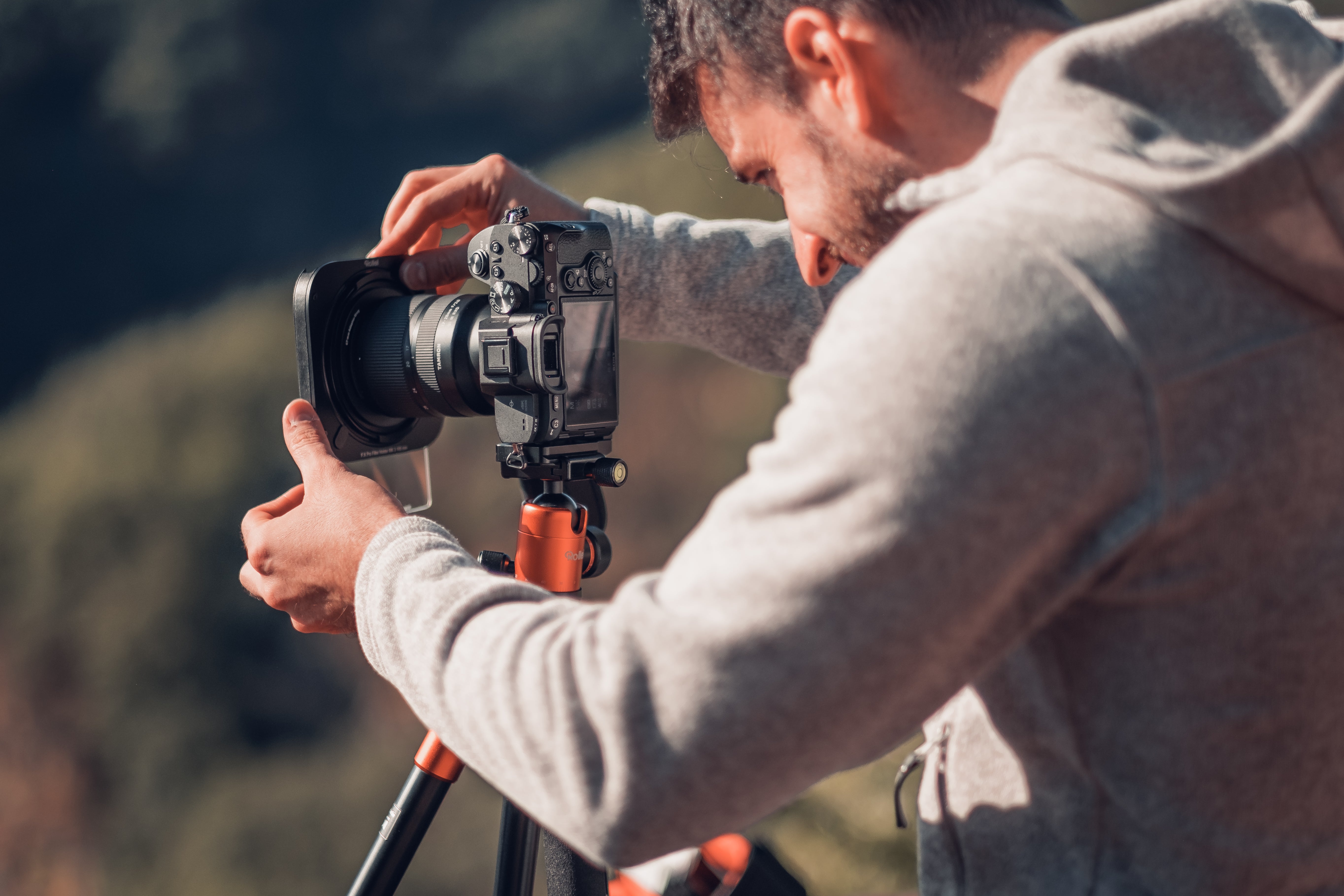 Outdoor-Action mit dem F:X Pro Filterhalter