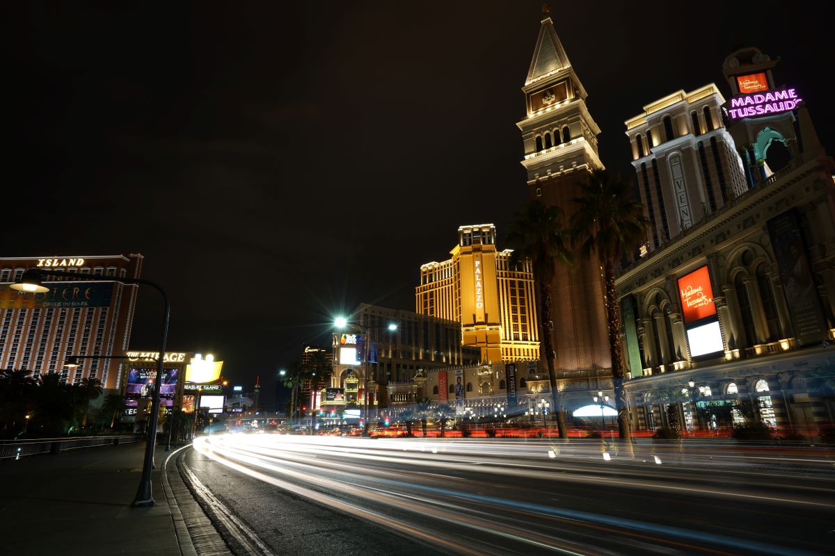 Las Vegas fotografiert mit Langzeitbelichtung