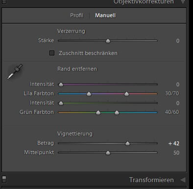 Adobe Lightroom Objektivkorrekturen 2