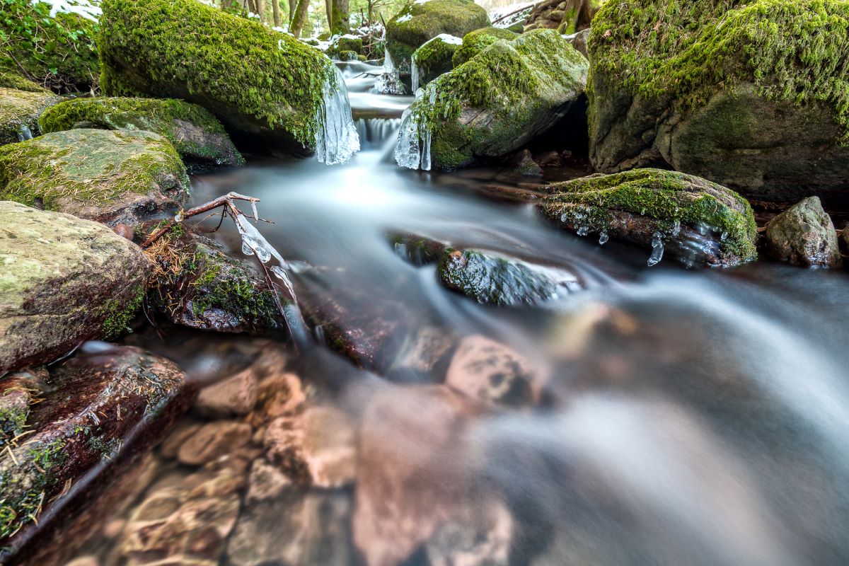 Wasserfall fotografiert mit Graufilter