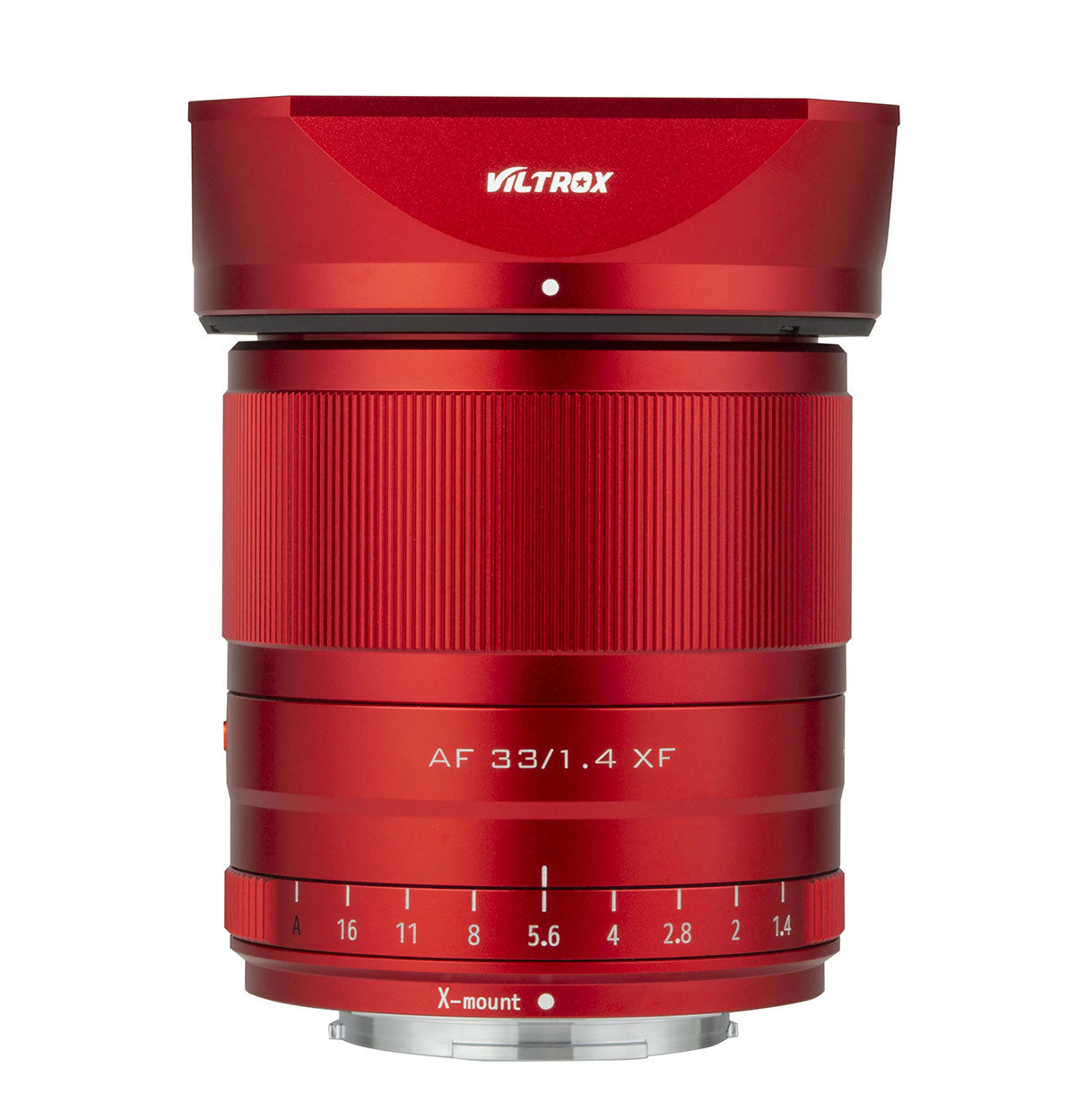 Produktabbildung Viltrox-Objektiv 33 mm in Rot für Fuji X