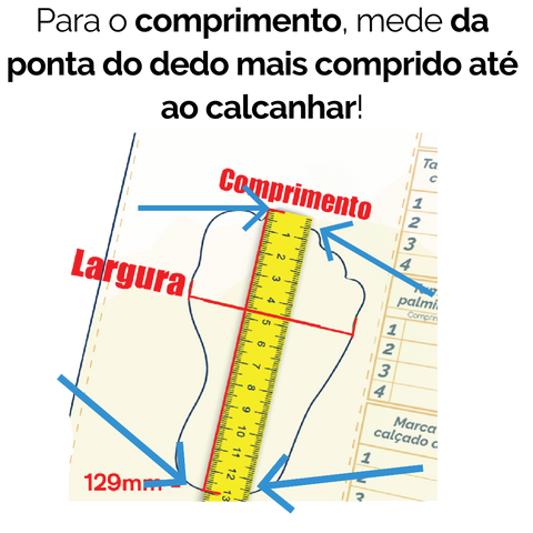 comprimento calçado barefoot respeitador normal