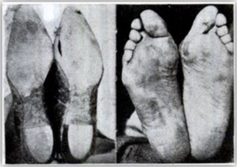 pés calçado barefoot respeitador normal