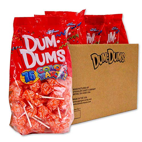 Dum Dums Lollipops, Orange, Orange Flavour, 12.8 Ounce, 75 Count Bag