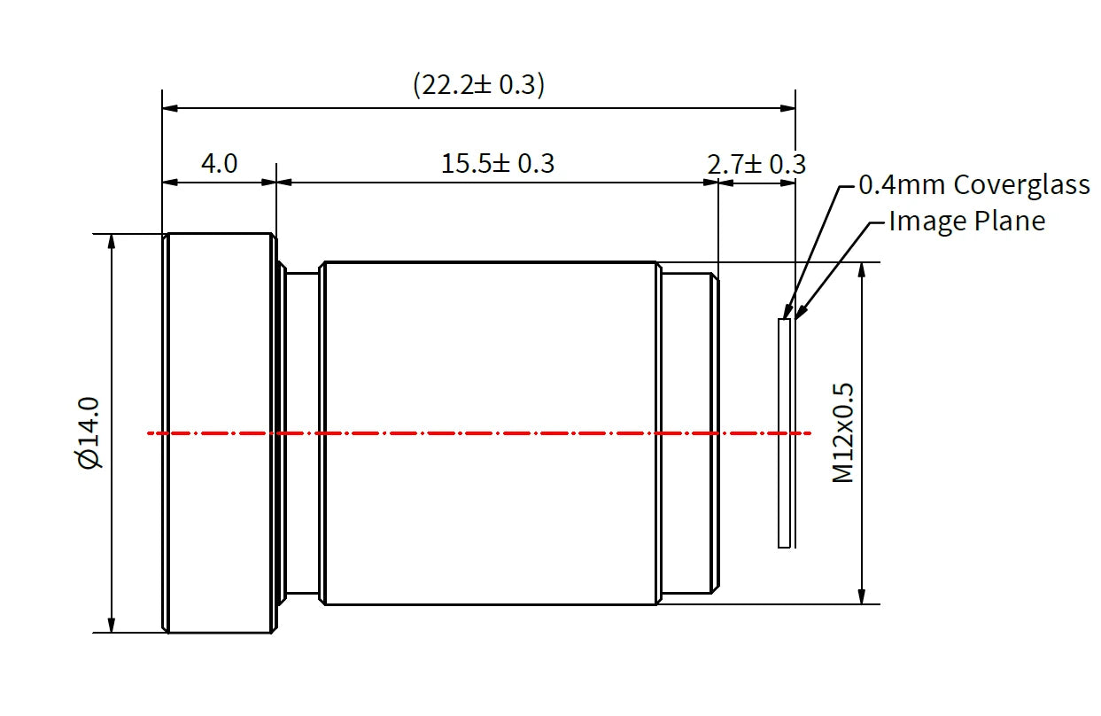 IMX214用4mmM12レンズ